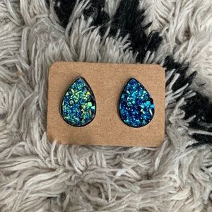 Earrings Blue Green. BRAND NEW.